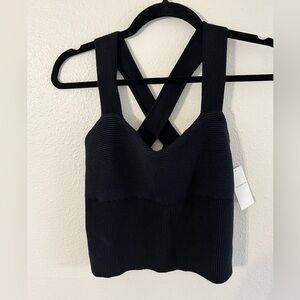 Abercrombie and fitch black womens tank size Large